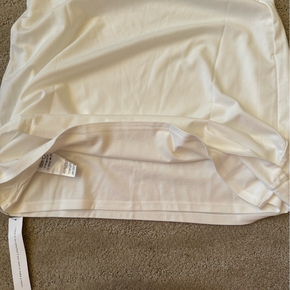 Reformation x Laura Harrier Christy Knit Open Back TShirt Mini Dress Ivory L NWT - Picture 11 of 16